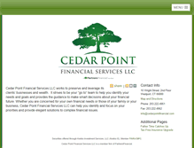 Tablet Screenshot of cedarpointfinancial.com